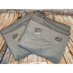 Youngtex Velvet Curtains 2 Panel Grey 52wc96L